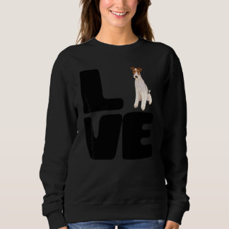 Liebe meinen Draht-Fuchs-Terrier-Hund Sweatshirt
