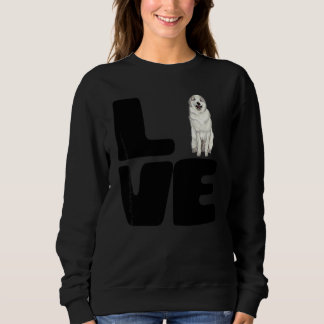 Liebe meinen großen Pyrenäen-Hund Sweatshirt