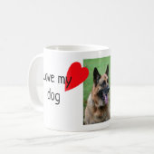 Liebe meinen Hund, mit deinem Namen, deinen Hund Kaffeetasse (Vorderseite Links)