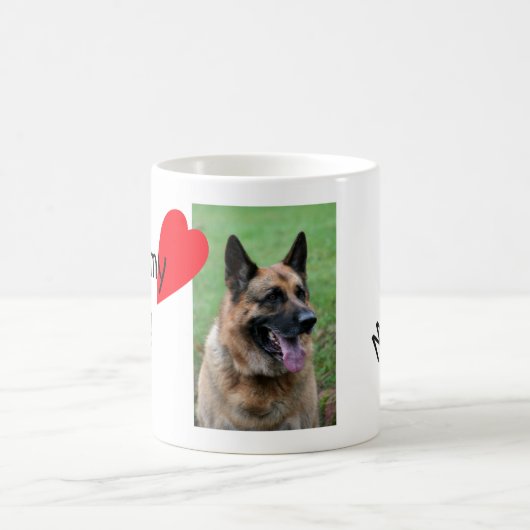 Liebe meinen Hund, mit deinem Namen, deinen Hund Kaffeetasse (Mittel)