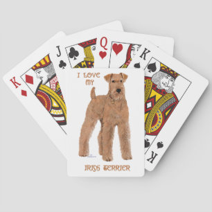 Liebe meinen irischen Terrier Spielkarten
