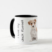 Liebe meinen Jack Russell  Tasse (Vorderseite Links)