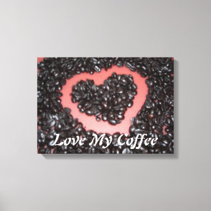 Liebe meinen Kaffee Leinwanddruck