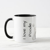 Liebe meinen Pudel (weiß) Tasse (Links)