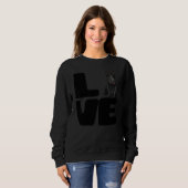 Liebe meinen schottischen Terrier-Hund Sweatshirt (Vorne ganz)