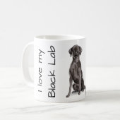 Liebe meinen schwarzen Labradors Kaffeetasse (Vorderseite Links)