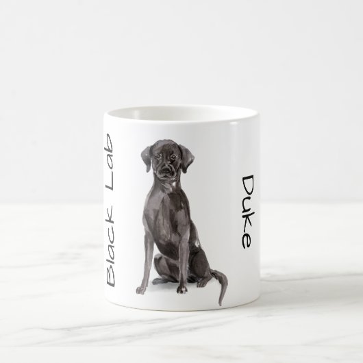 Liebe meinen schwarzen Labradors Kaffeetasse (Mittel)
