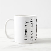 Liebe meinen schwarzen Labradors Kaffeetasse (Links)
