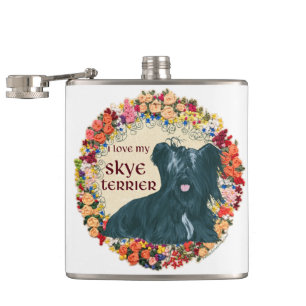 Liebe meinen Skye Terrier Flachmann