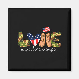 Liebe meinen Veteranen Papa stolzer militärischer  Magnet
