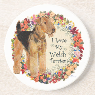 Liebe meinen Welsh Terrier Getränkeuntersetzer