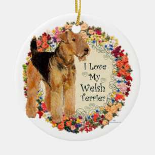 Liebe meinen Welsh Terrier Keramikornament