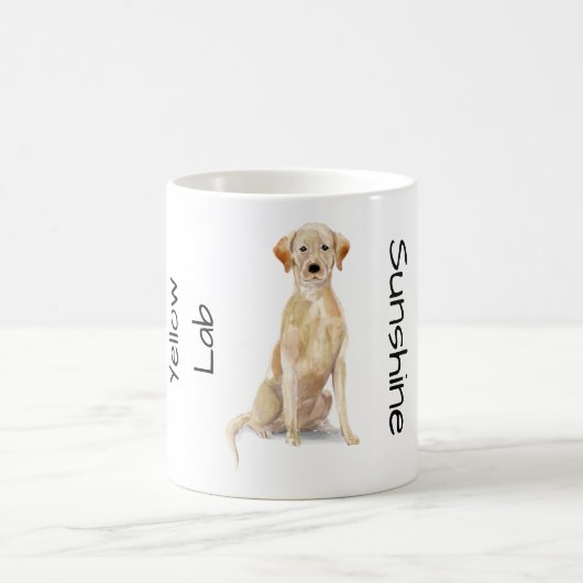 Liebe meinen Yellow Lab Kaffeetasse (Mittel)