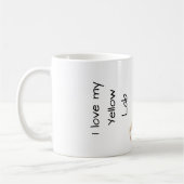 Liebe meinen Yellow Lab Kaffeetasse (Links)