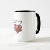 Liebe meiner Ehefrau Herzdesign Tasse (VorderseiteRechts)