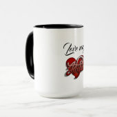 Liebe meiner Ehefrau Herzdesign Tasse (Vorderseite Links)
