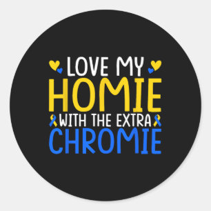 Liebe meiner Heimat mit Extra Chromie Runder Aufkleber
