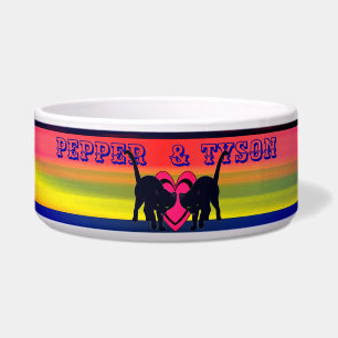 Liebe meiner Katze(n) Abstrakte Farbe für Haustier Napf