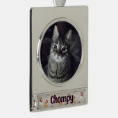 Liebe meiner Katzen Banner-Ornament Silber (Rechts)