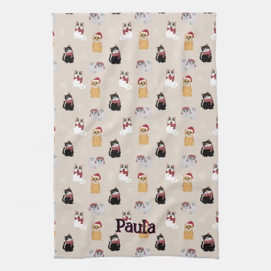 Liebe meiner Katzen Geschirrtuch (Vertikal)