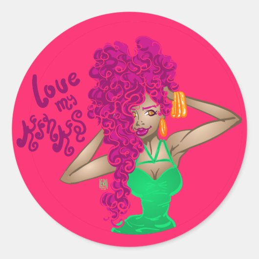 Liebe meiner Kinzen Runder Aufkleber (Vorderseite)