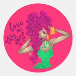 Liebe meiner Kinzen Runder Aufkleber