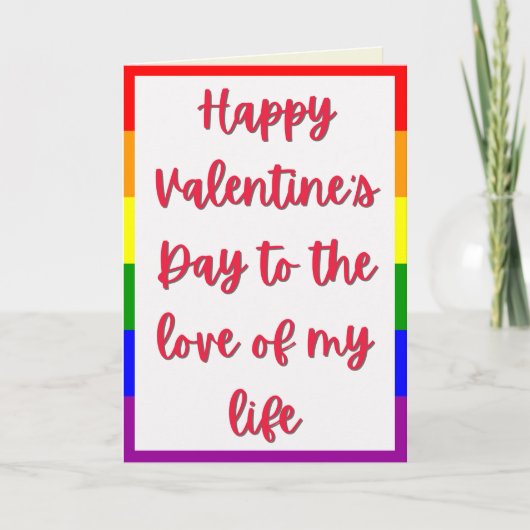 Liebe meiner lebenslangen LGBT-Karte Karte (Vorderseite)