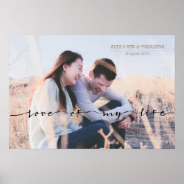 Liebe meines handgeschriebenen Typografie-Fotos Poster