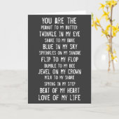 'Liebe meines Lebens' Grußkarte Karte (Gelbe Blume)