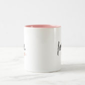 Liebe meines Lebens | Moderner Minimaler ewiger Ew Zweifarbige Tasse (Mittel)