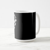 Liebe meines Lebens Schwarz-Weiß-Typografie-Design Kaffeetasse (VorderseiteRechts)