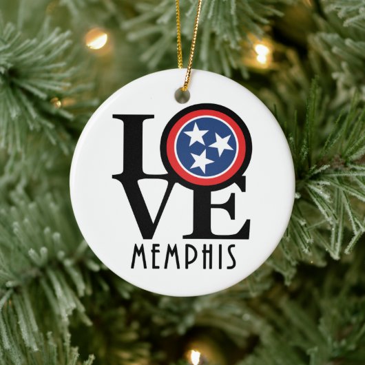 LIEBE Memphis Keramik Ornament (Baum)
