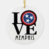LIEBE Memphis Keramik Ornament (Vorne)