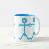 Liebe Men Icon 2006 Art Blue Zweifarbige Tasse (VorderseiteRechts)