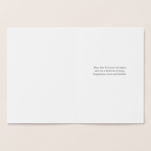 Liebe Menorah Hanukkah Foil Card Folienkarte (Innenseite)