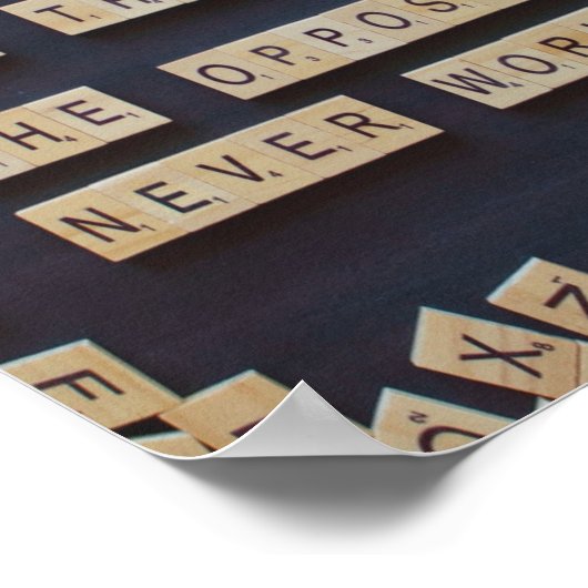 Liebe Menschen verwenden Dinge, positive Worte Poster (Ecke)