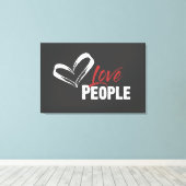 Liebe Menschen wackelten Canvas Leinwanddruck (Insitu (Holzboden))