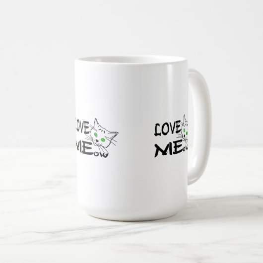 Liebe MEow Kaffeetasse (VorderseiteRechts)