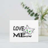 Liebe MEow Postkarte (Stehend Vorderseite)