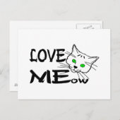 Liebe MEow Postkarte (Vorne/Hinten)