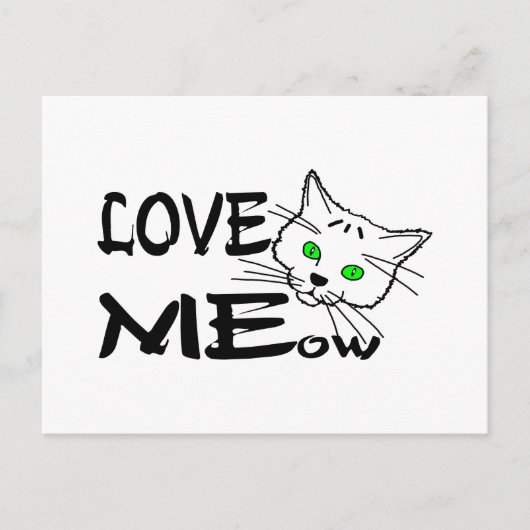 Liebe MEow Postkarte (Vorderseite)