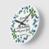 Liebe Mercy Scripting Custom Inspiration Runde Wanduhr (Winkel)