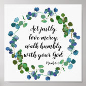 Liebe Mercy Scripting Custom Inspiration Zitat Poster (Vorne)