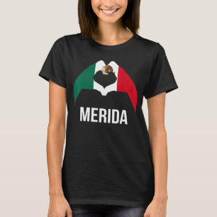 Liebe Merida Mexiko Urlaub Mexiko Flaggen 2 T-Shirt