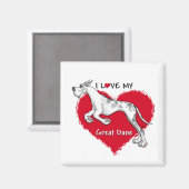 Liebe Merlequin Great Dane Magnet (Vorderseite/Rückseite)