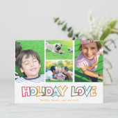 Liebe Merry & Bright Foto Postkarte (Stehend Vorderseite)