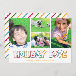 Liebe Merry & Bright Foto Postkarte