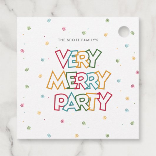 Liebe Merry & Bright Party Geschenkanhänger (Rückseite)