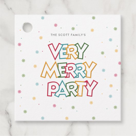 Liebe Merry & Bright Party Geschenkanhänger (Vorderseite)