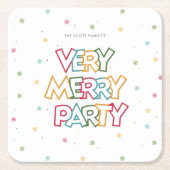 Liebe Merry & Bright Party Rechteckiger Pappuntersetzer (Vorderseite)